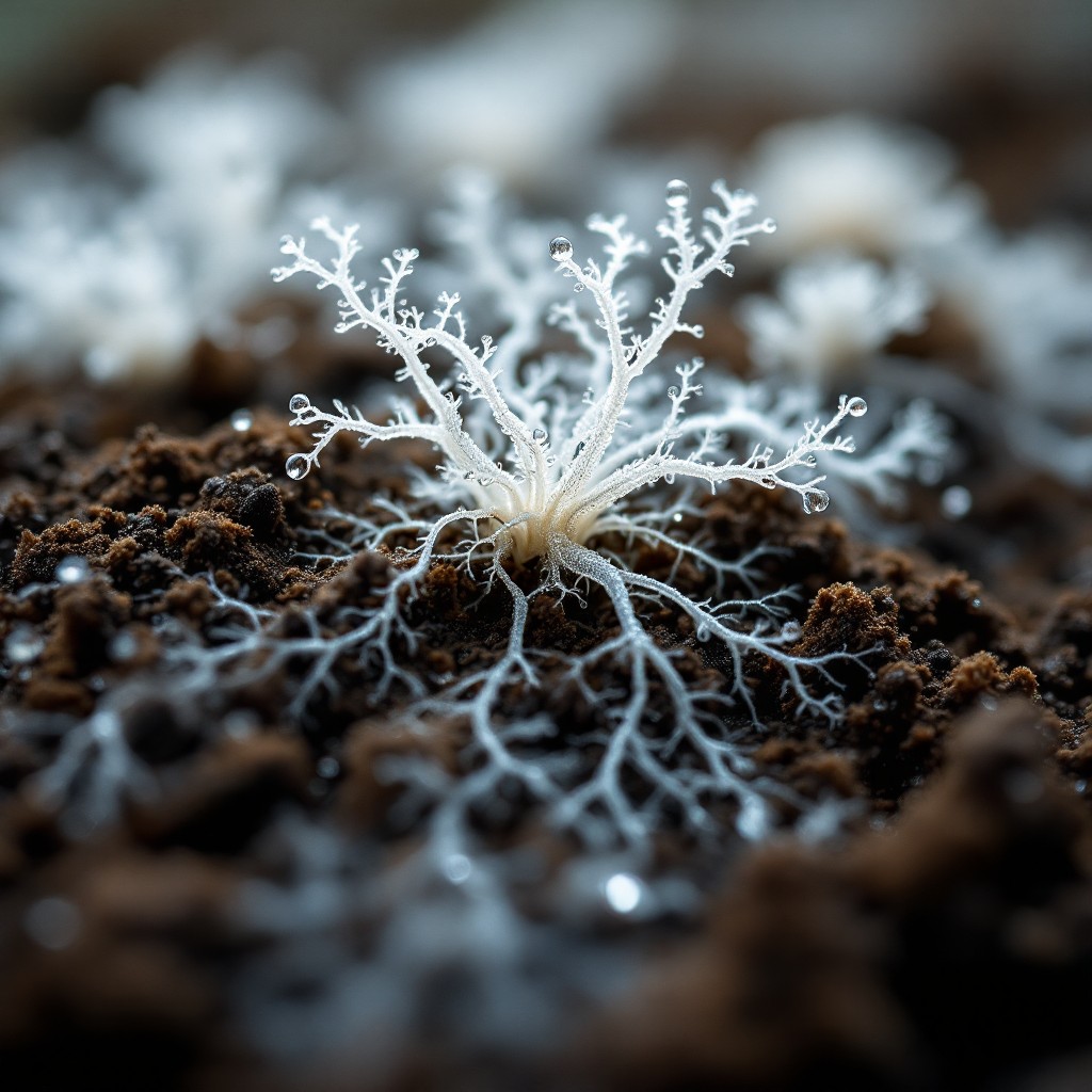 Free Mycelium's Delicate Dance Image - Mycelium, Fungi, Macro ...