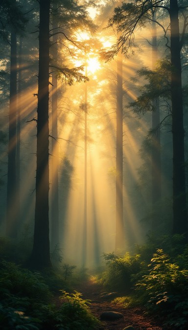 Free Magical Forest Light Image - Forest, Sunbeams, Misty | Download at ...