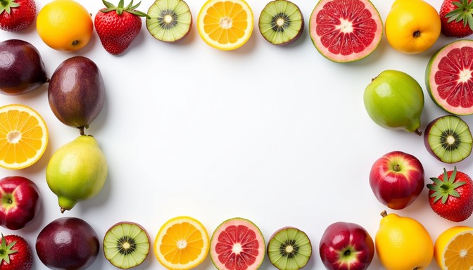 Free Vibrant Fruit Frame Image - Fruits, Citrus, Kiwi | Download at ...