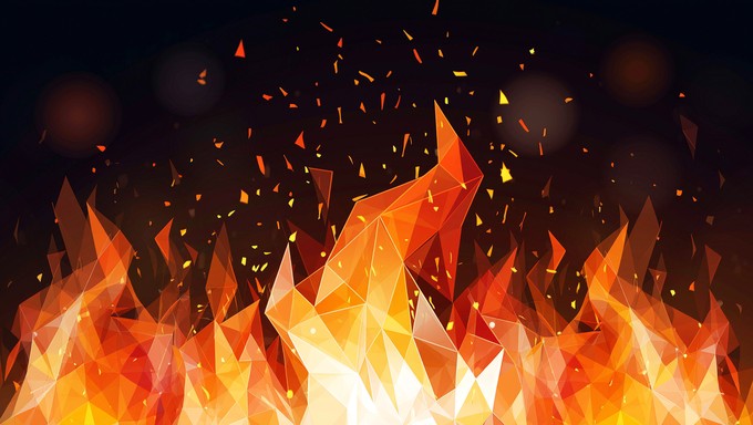 Geometric Fire Line Background Free Geometric Fire Ascending Image - Fire, Geometric, Flames ...