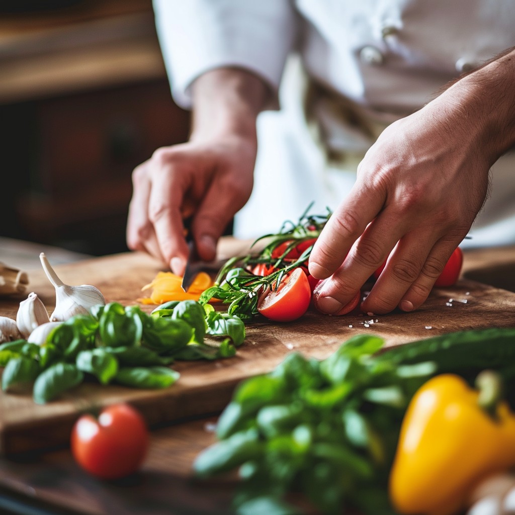 Download Fresh Ingredients Prep Image - Chef, Cooking, Tomatoes | StockCake