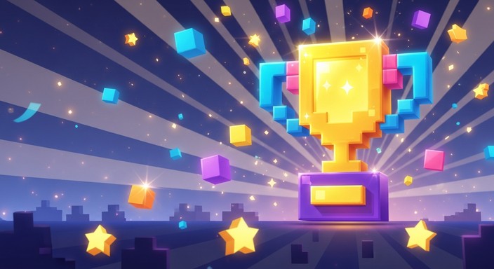 Free Pixel Trophy Celebration Image - Trophy, Award, Pixel | Download ...