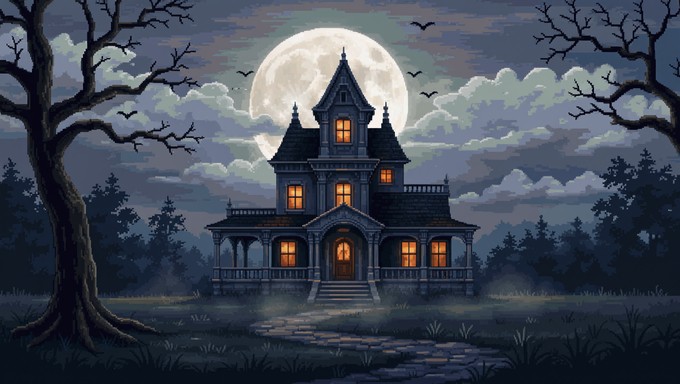 Free Haunted Pixel Diorama Image - Pixel, Diorama, Haunted | Download ...