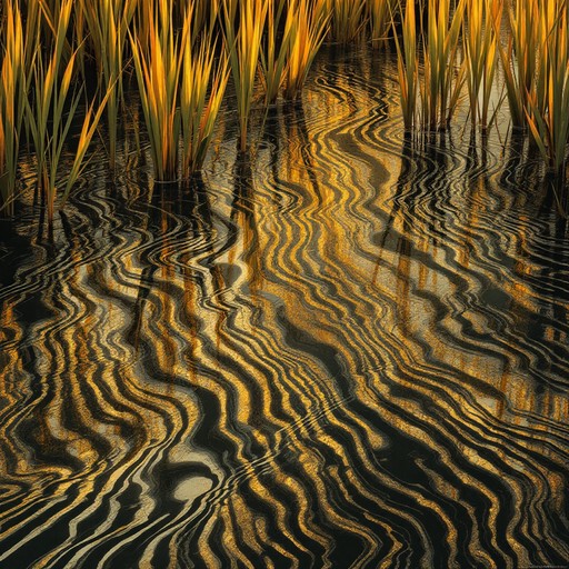 Wavey Sea Reeds Free Golden Reed Reflections Image - Marshland, Reeds, Wetland ...
