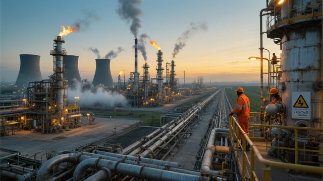 Free Refinery At Dusk Image - Refinery, Industrial, Sunset | Download ...