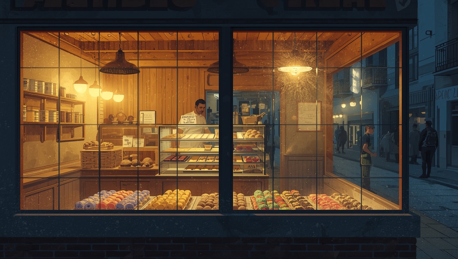Free Warm Bread Window Photo - Bakery, Night, Window | Download at ...