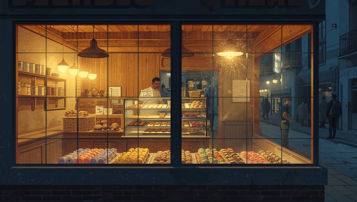 Pastery Window Outside Free Warm Bread Window Photo - Bakery, Night, Window | Download at ...