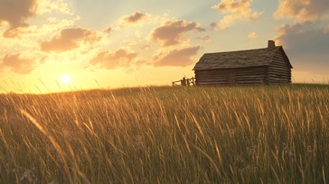 Free Sunset over cabin Image - Sunset, Cabin, Countryside | Download at ...