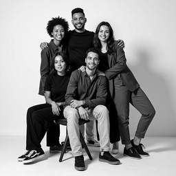 Free Striking Group Portrait Image - Monochrome, Portrait, Group ...
