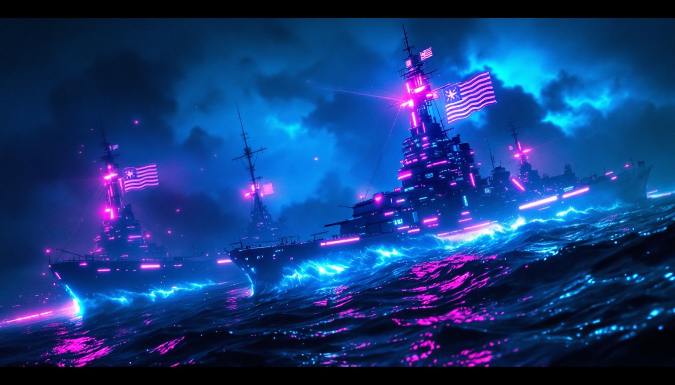 Neon Usmc Free Neon Naval Battle Image - Cyberpunk, Battleship, Neon | Download ...