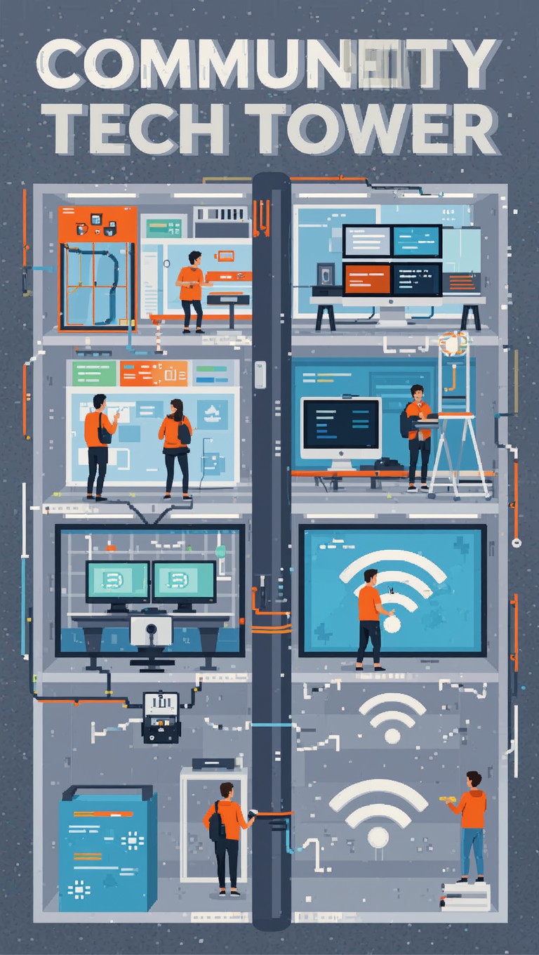 Free Community Tech Tower Image - Pixel, Technology, Community ...