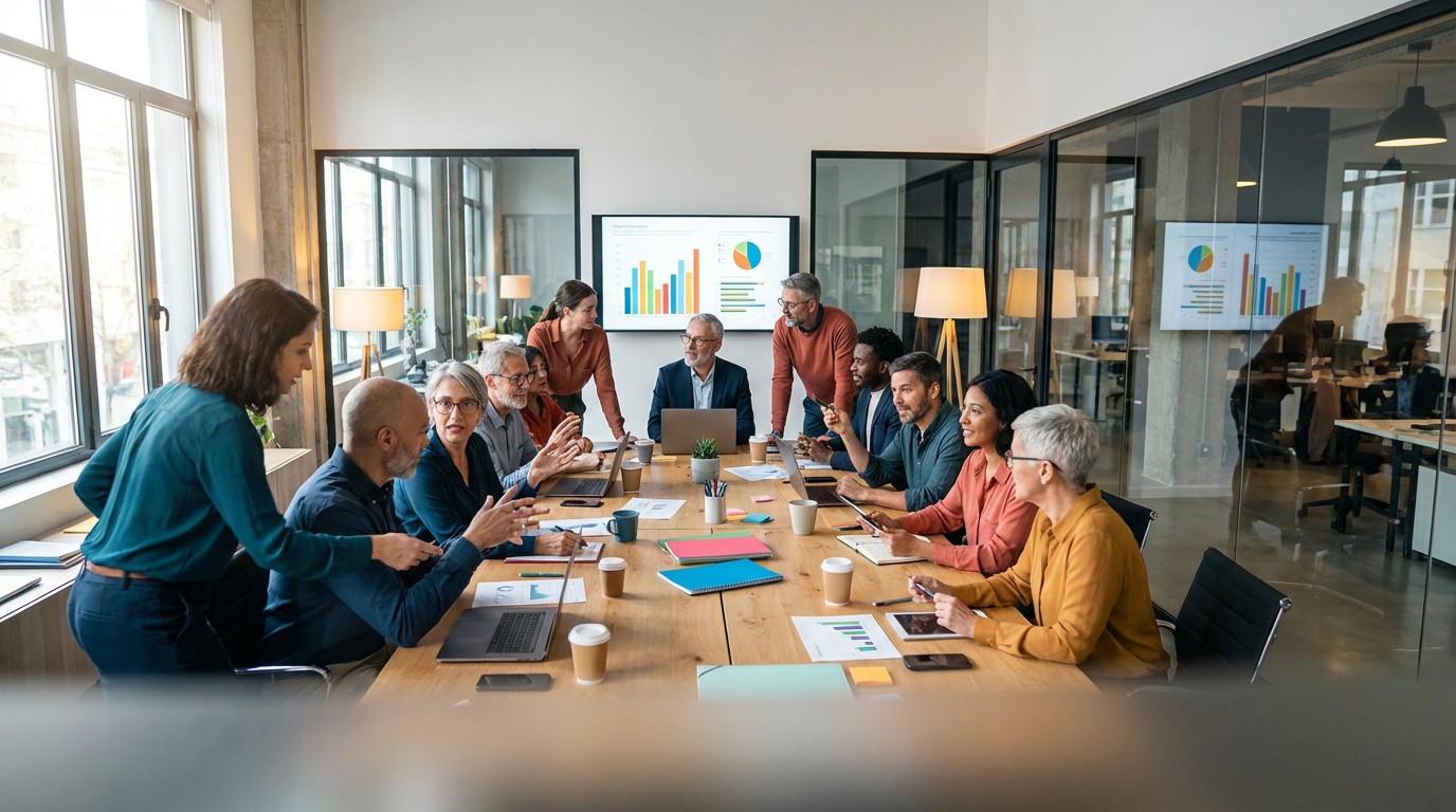 Free Collaborative Office Meeting Image - Teamwork, Collaboration ...