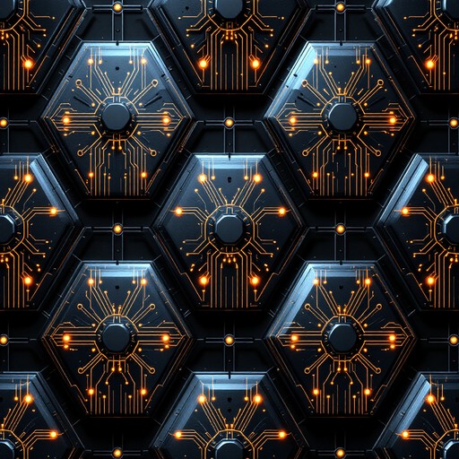 Free Hexagonal Circuit Pattern Image - Hexagonal, Circuit, Pattern ...