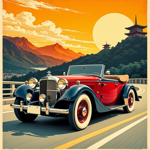 Free Vintage Sunset Drive Image - Vintage, Convertible, Roadster ...