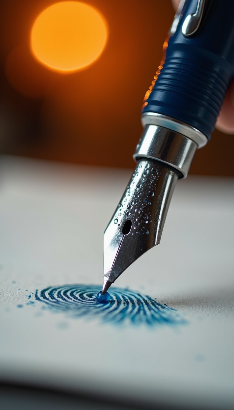 Paper With Ink Free Ink Meets Paper Image - Pen, Ink, Blue | Download at StockCake