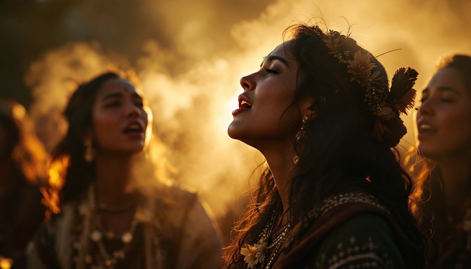 Free Voices Through Mist Image - Indigenous, Singers, Traditional ...