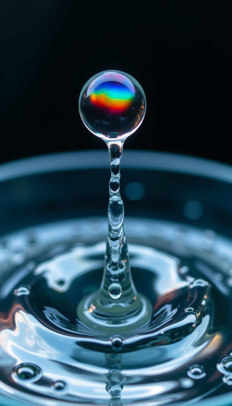 Free Suspended Rainbow Droplet Image - Water, Droplet, Macro | Download ...