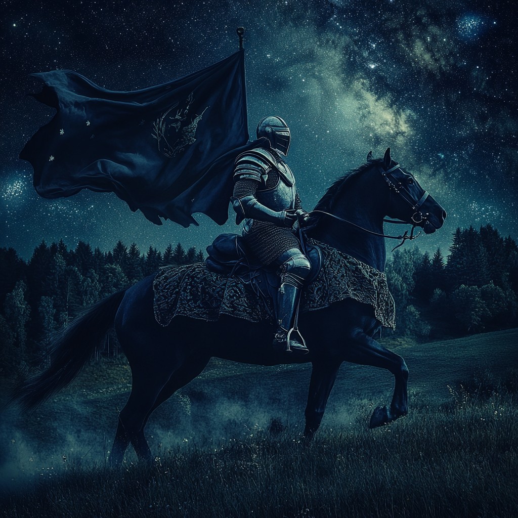 Free Knight Rides Gallantly Image - Knight, Horse, Flag | Download at ...