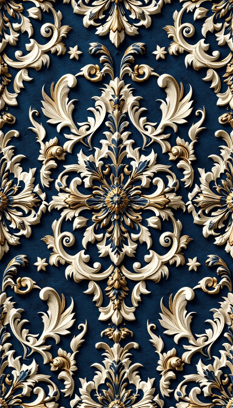 Free Ornate Blue Damask Image - Damask, Pattern, Blue | Download at ...