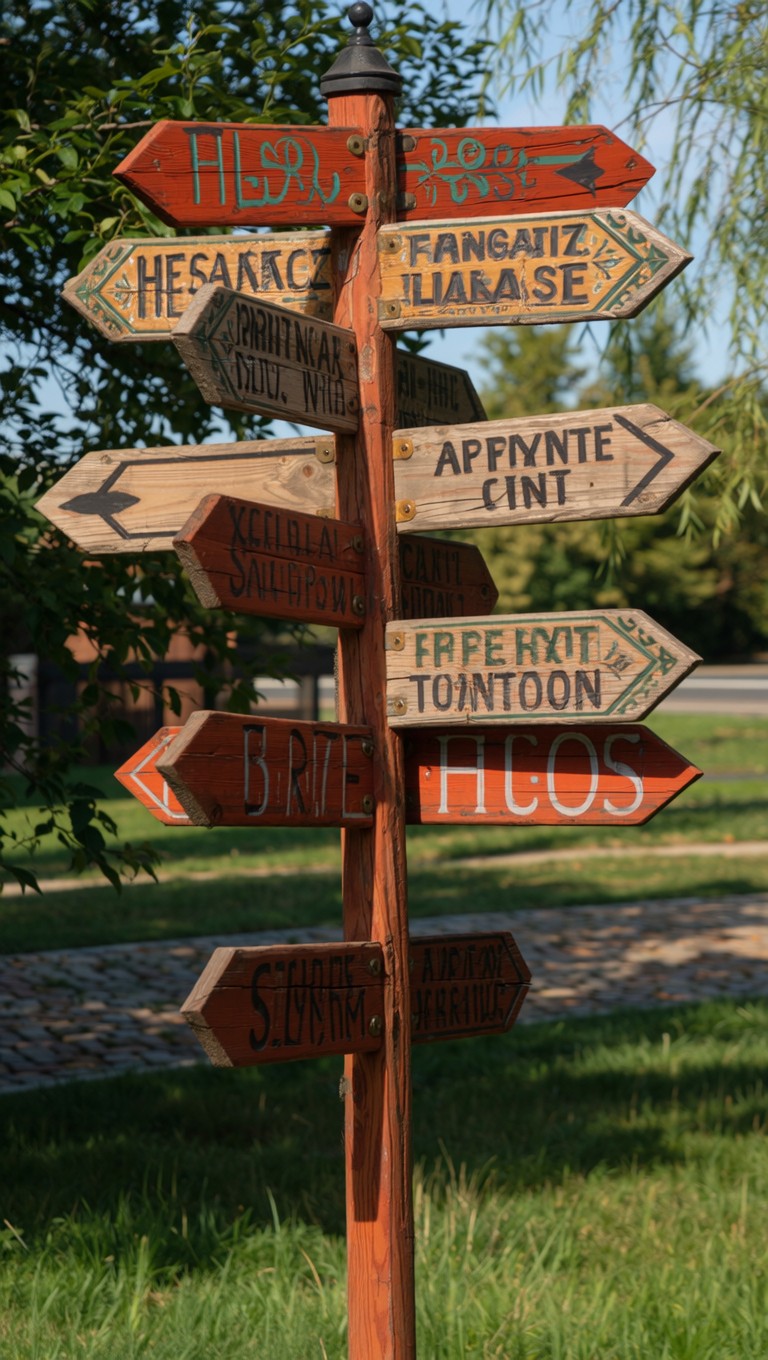 Free Historic Wayfinding Art Image - Signpost, Directional, Wooden ...