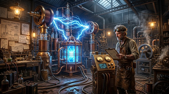 Lightning Creating Machine Free Victorian Lightning Laboratory Image - Steampunk, Victorian ...