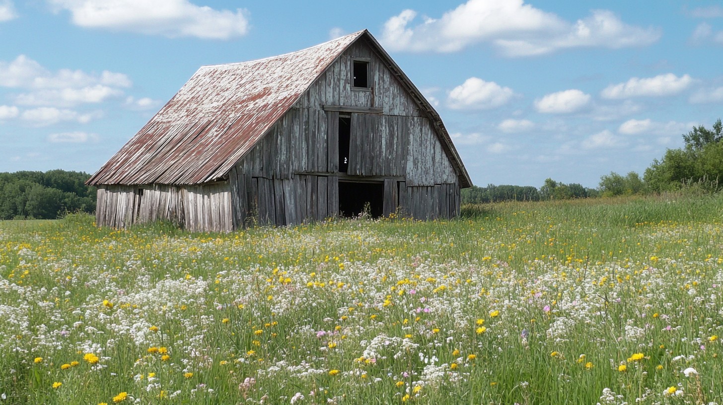 Free Rustic barn landscape Image - Barn, Rustic, Wildflowers | Download ...