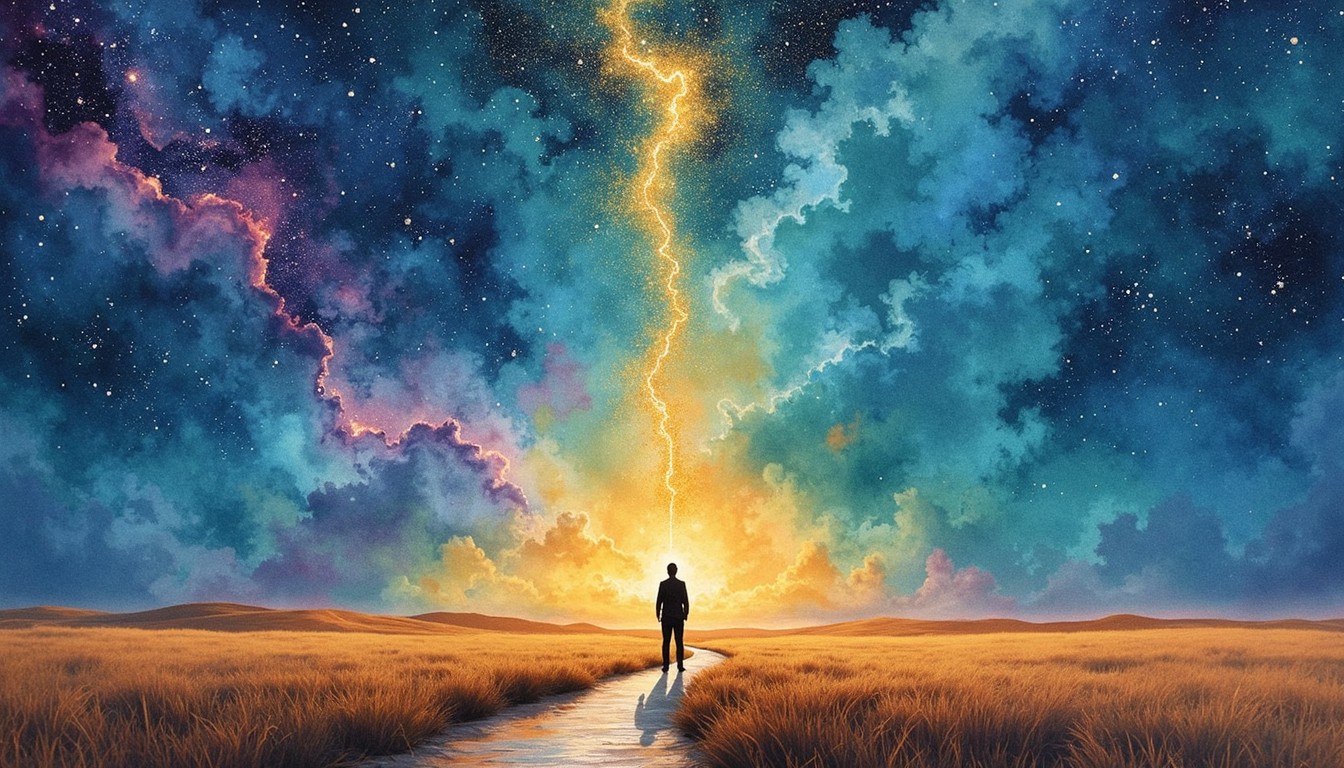 Free Fate's Golden Threads Image - Watercolor, Cosmic, Destiny ...