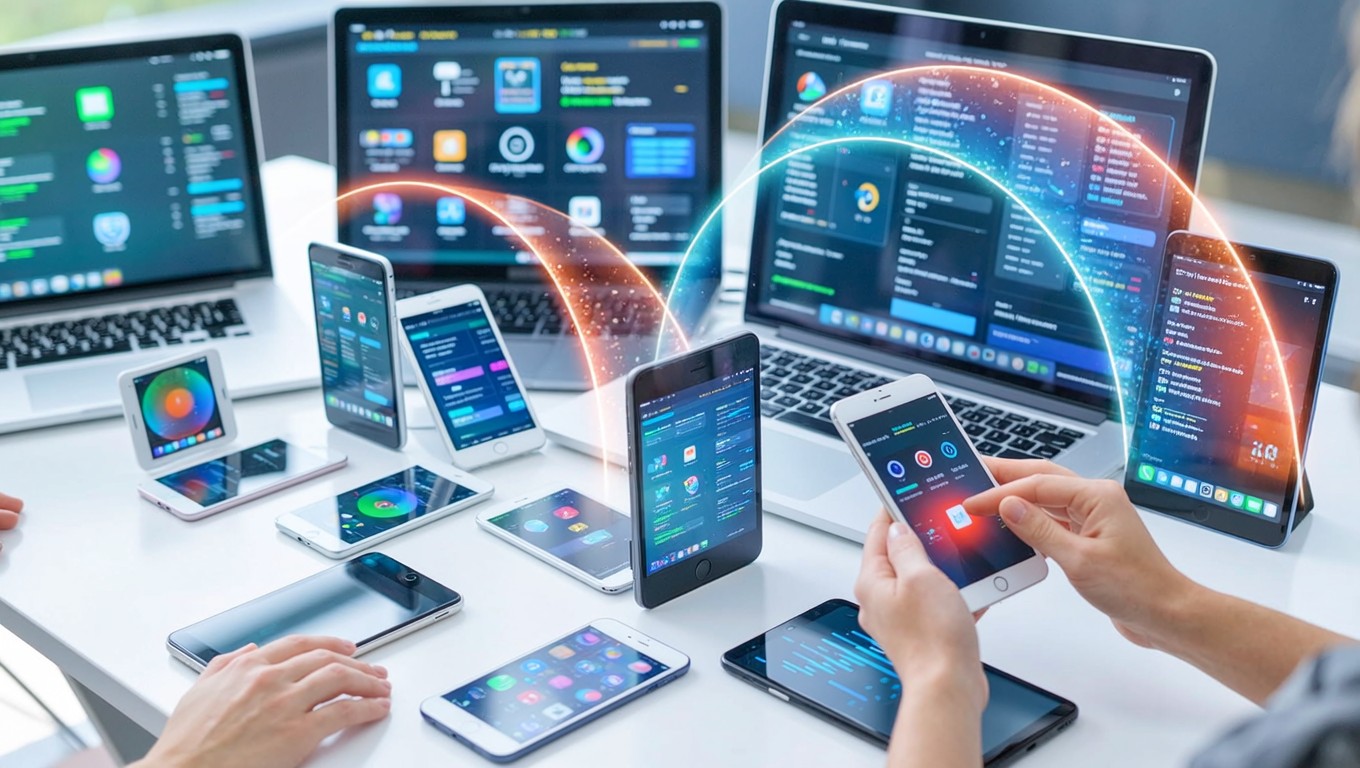 Free Connected Digital Ecosystem Image - Technology, Devices ...