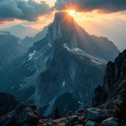 Free Majestic Mountain Sunset Image - Mountain, Sunset, Peak | Download ...