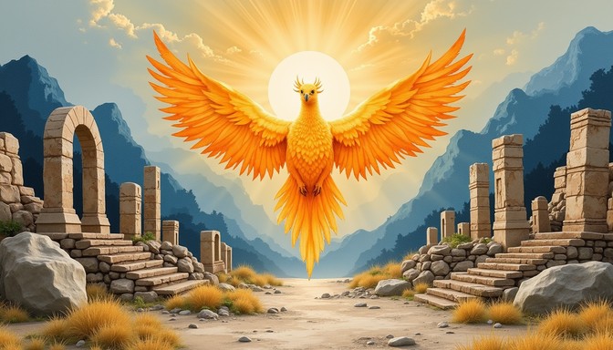 Phoenix Rising Powerpoint Theme Free Phoenix Rising Eternal Image - Phoenix, Mountain, Tree | Download ...