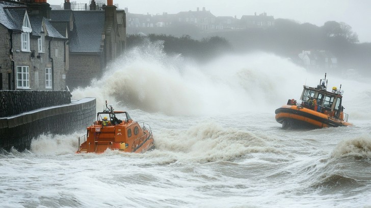 Stormy Rescue Free Stormy sea rescue Image - Storm, Rescue, Lifeboats | Download at ...
