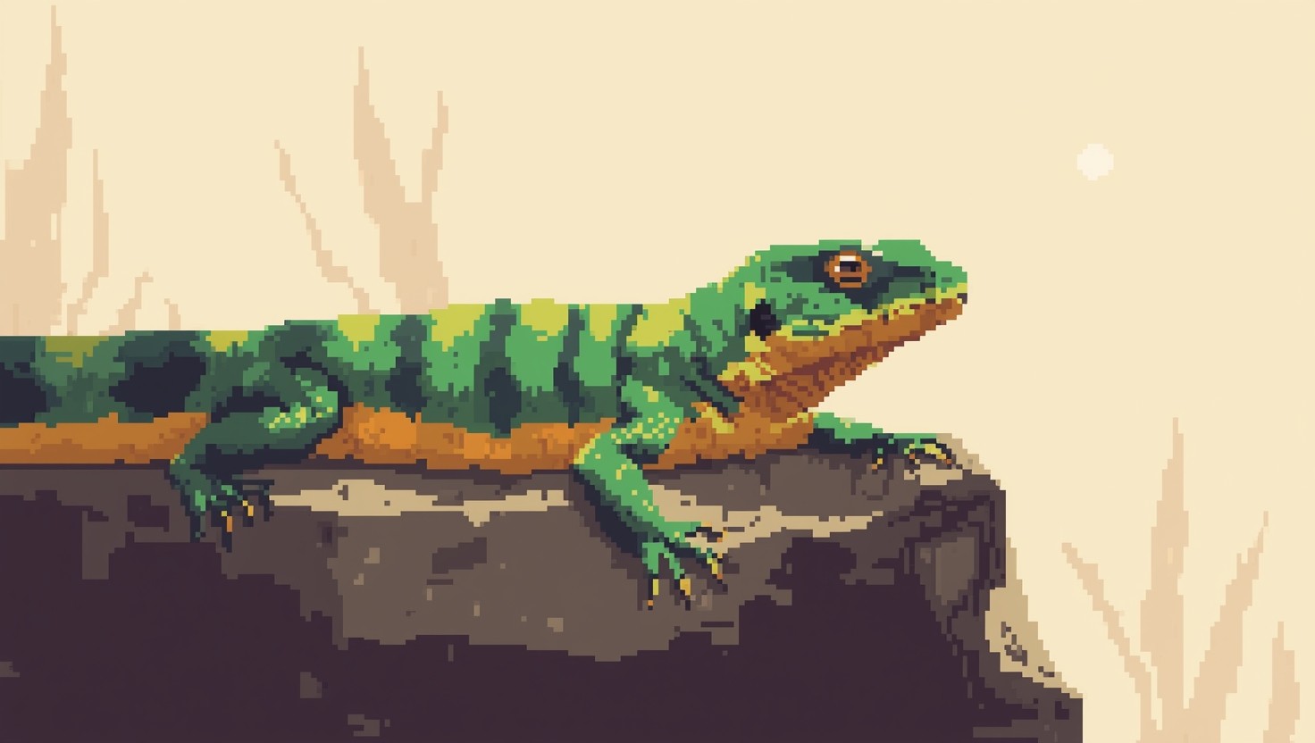 Free Pixel Reptile Basking Image - Lizard, Reptile, Pixel | Download at ...
