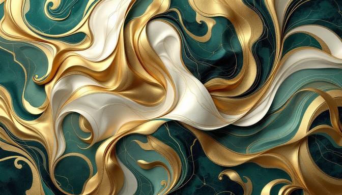Free Golden Emerald Swirls Image - Abstract, Gold, Emerald | Download ...