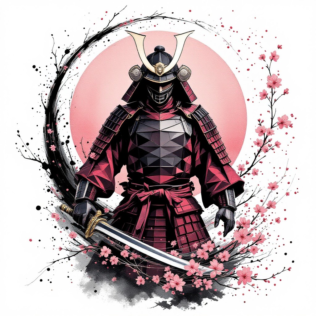 Free Samurai's Sacred Battle Image - Samurai, Warrior, Geometric ...