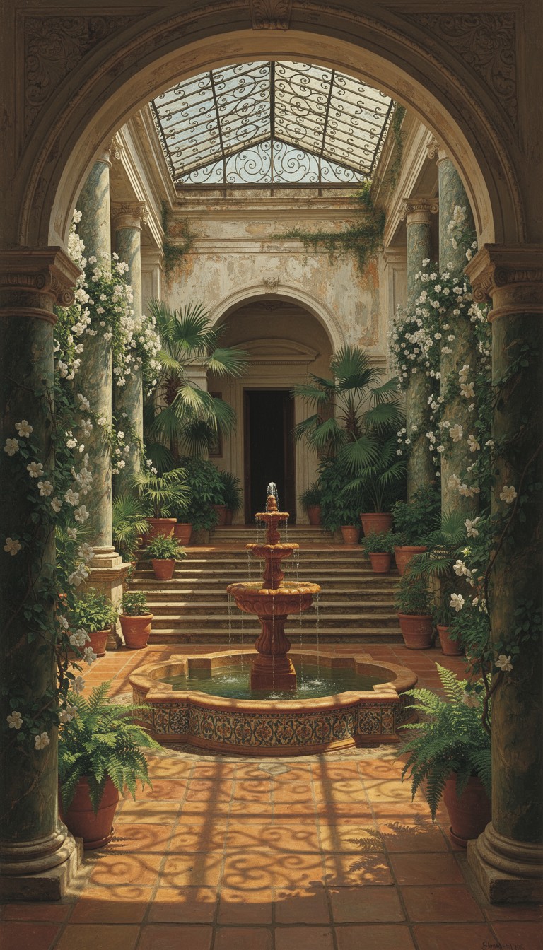 Classical Atrium Ramsa Free Classical Garden Sanctuary Image - Atrium, Fountain, Garden ...