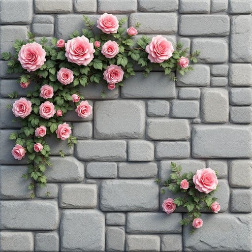 Free Roses Meet Stone Image - Roses, Stone, Wall | Download at StockCake