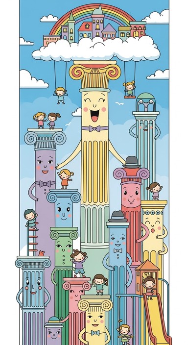 Column Play Free Facial Feature Playground Image - Playground, Cartoon, Whimsical ...