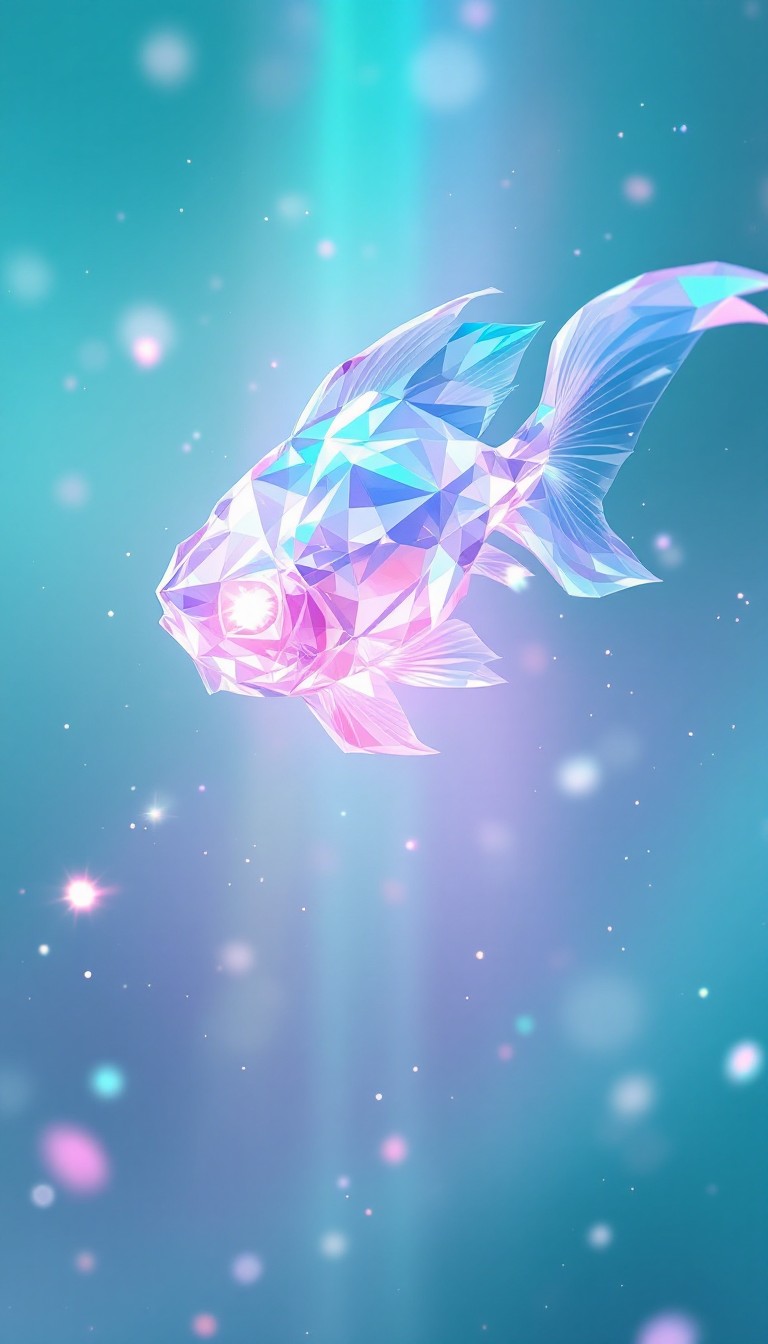 Free Crystal Fish Ascending Image - Fish, Crystal, Geometric | Download ...