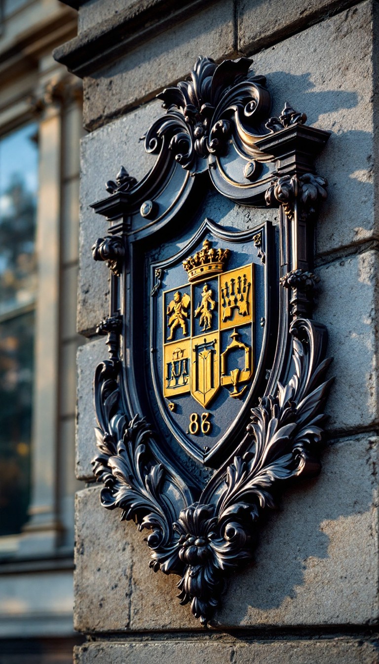 High Class Emblem Free Prestigious School Emblem Image - Crest, Heraldic, Gothic ...