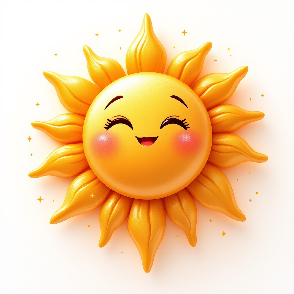 Free Happy Golden Sun Image - Sun, Character, 3d | Download at StockCake