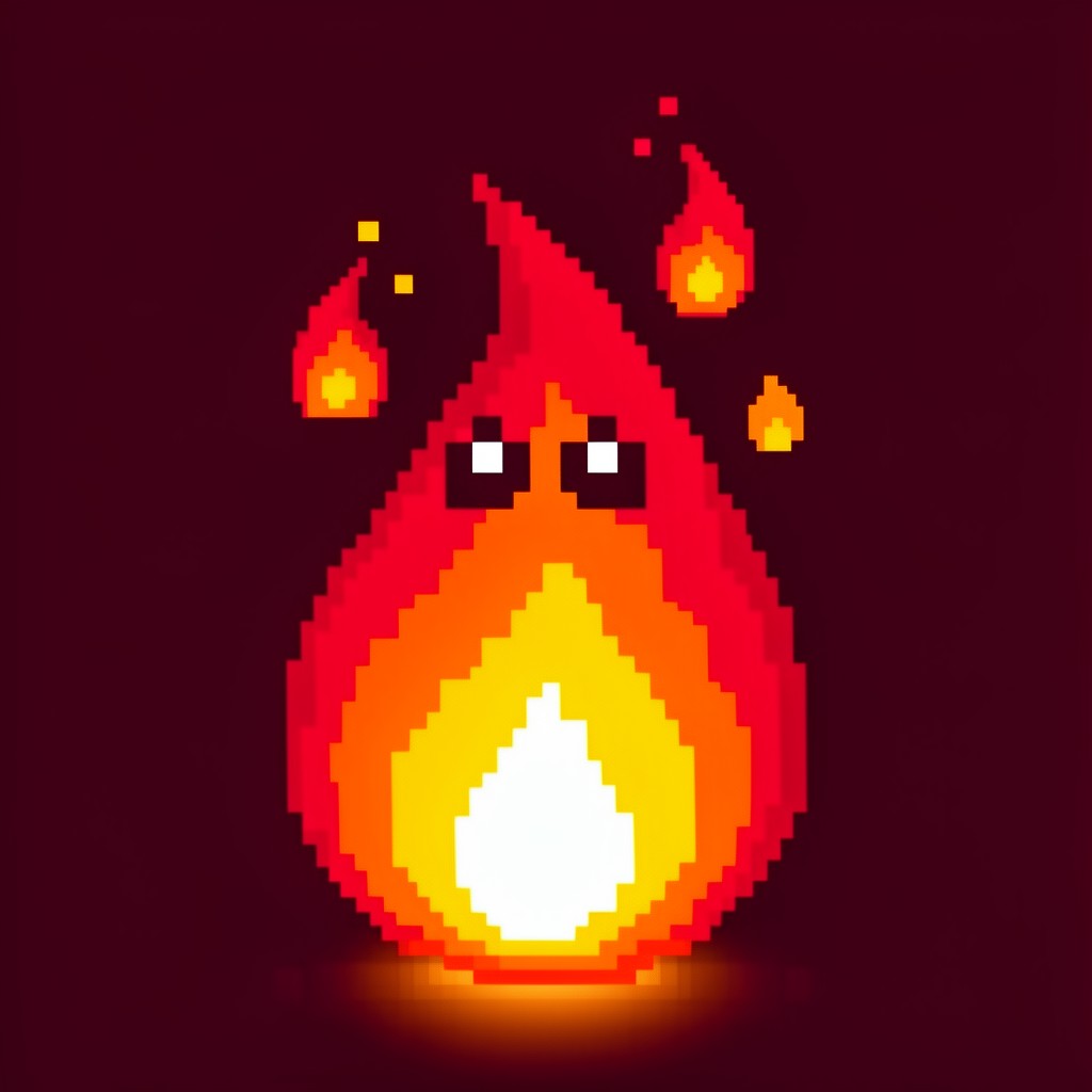 Free Pixelated Fire Spirit Image - Pixel, Fire, Sprite | Download at ...