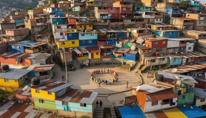 Favela Rooftops Free Colorful Favela Rooftops Image - Favela, Brazil, Rooftops ...