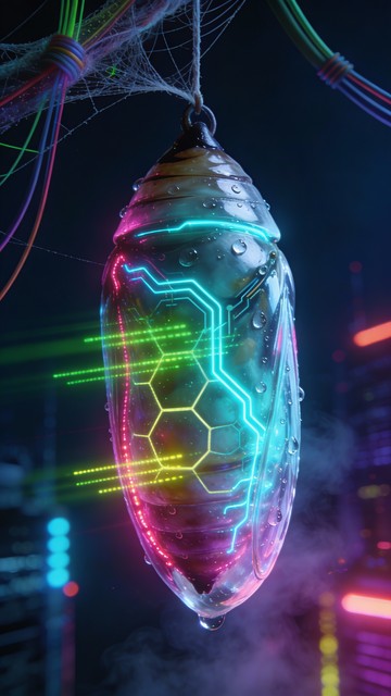 Free Cybernetic Cocoon Transformation Image - Cyberpunk, Neon ...