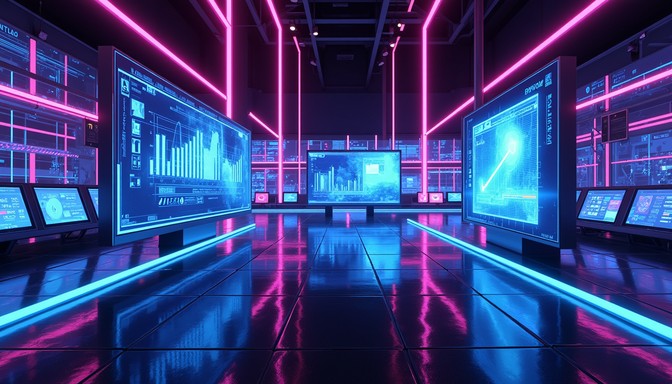 Free Neon Control Room Image - Cyberpunk, Neon, Holographic | Download ...