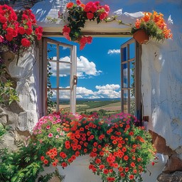 Free Floral Window View Image - Flowers, Window, Colorful | Download at ...