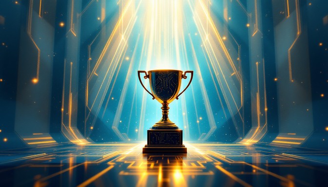 Trophy Blue Rays Free Trophy Technology Innovation Image - Trophy, Watercolor ...