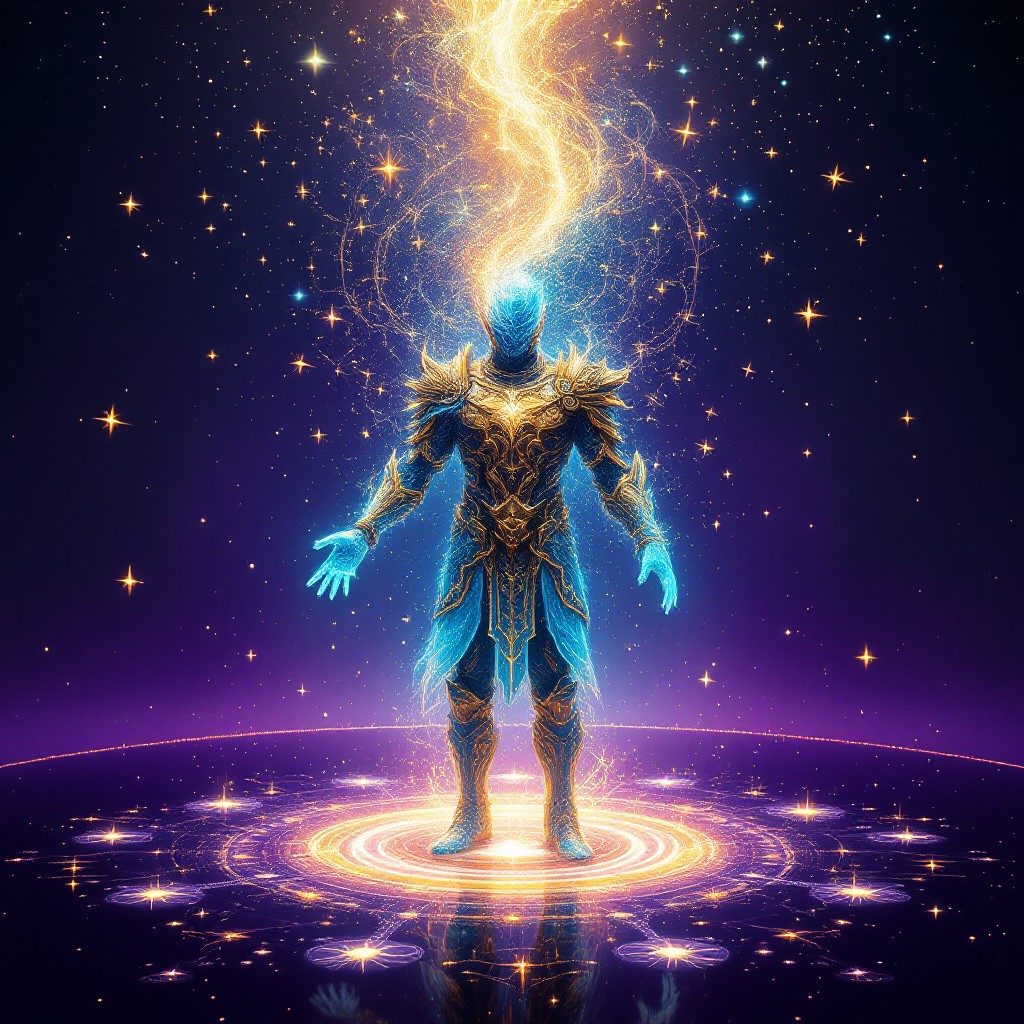 Free Cosmic Warrior Ascends Image - Warrior, Cosmic, Transcendent ...