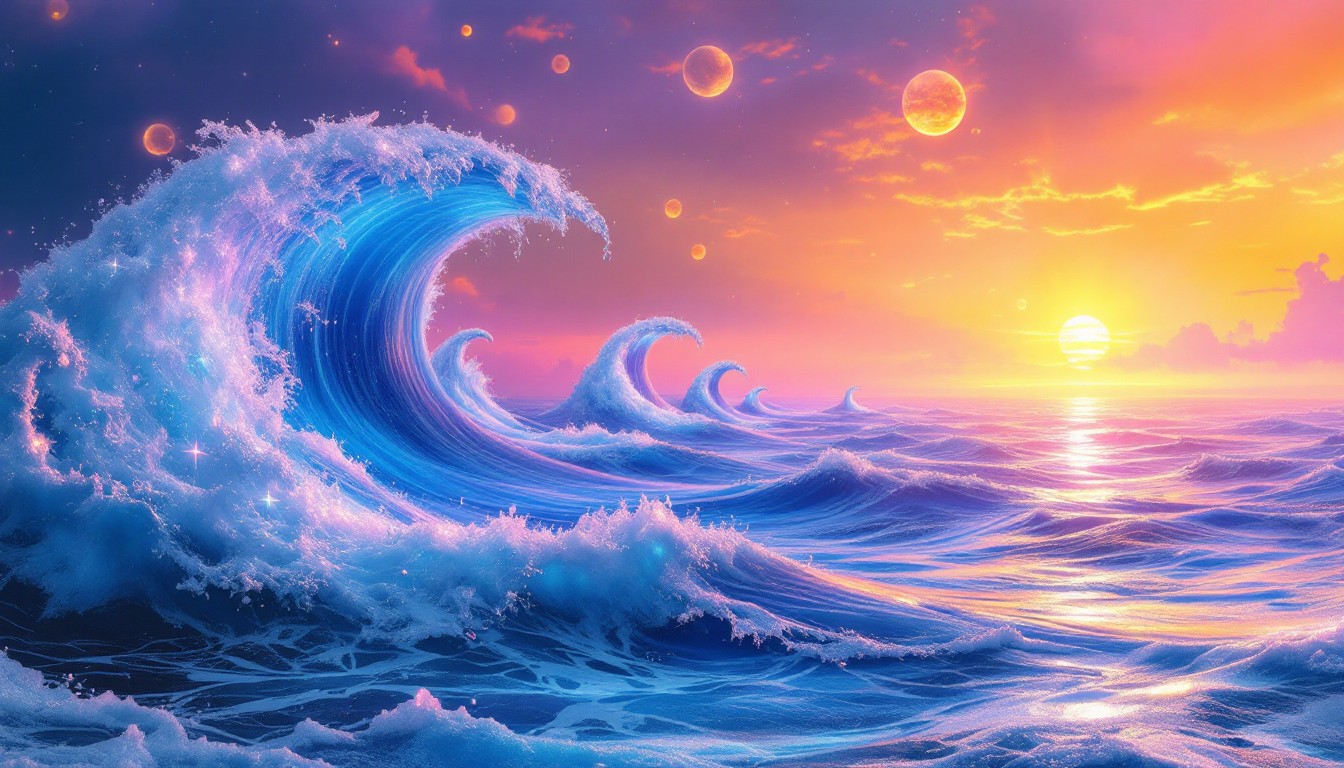 Free Magical Ocean Sunrise Image - Waves, Sunrise, Ocean | Download at ...