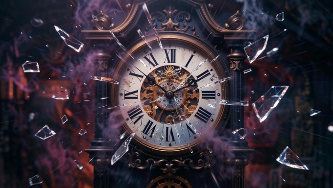 Time Rage Screaming Clock Free Time's Violent End Image - Clock, Explosion, Gothic | Download at ...