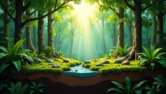 Free Enchanted Forest Stream Image - Forest, Stream, Sunbeams ...